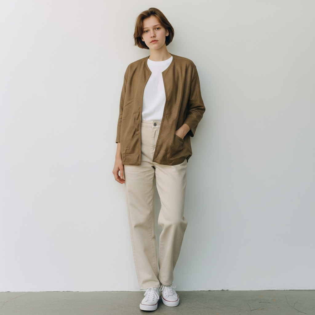 1980s nz vintage / FRENZI / perforated leather jacket / s (3906789993621672411)