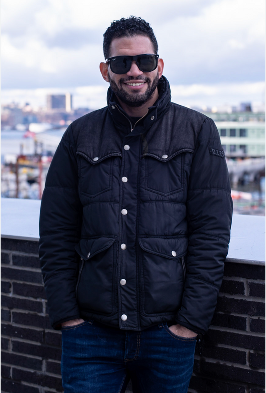 DIESEL / padded jacket with feature buttons and zips / XL (3906795128452367430)