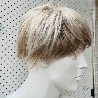 ash blonde / short hair wig (3906882814009207701)