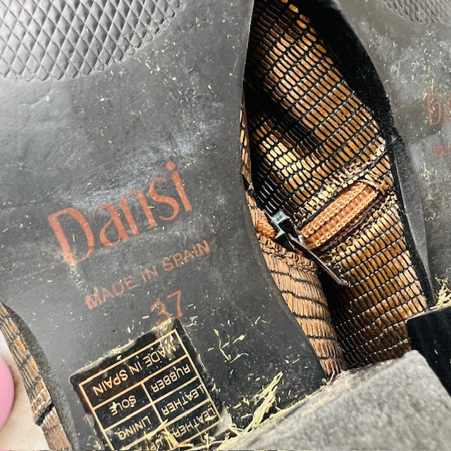 PANSI / gold ankle boots / 37 / made in spain (3906882841255308017)