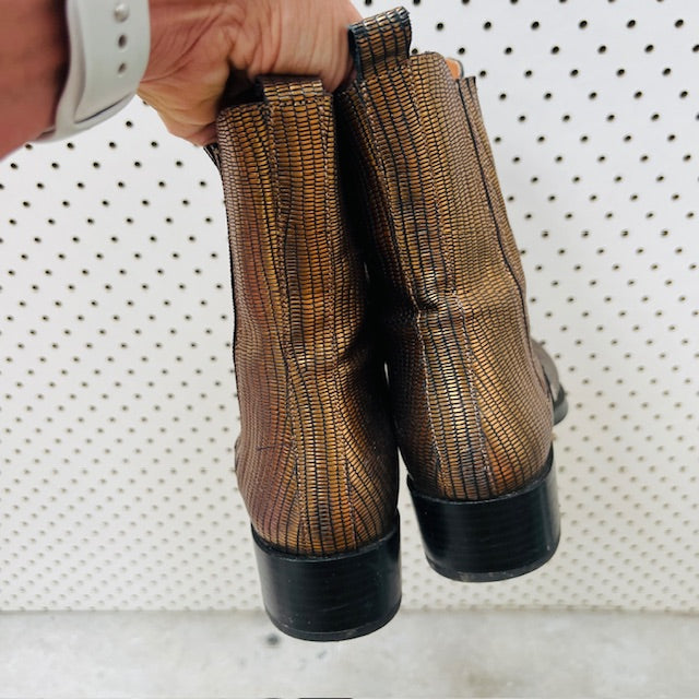 PANSI / gold ankle boots / 37 / made in spain (3906882850636196600)