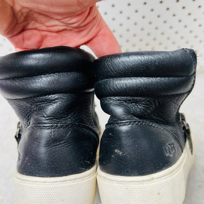 UGG / olli high top sneakers in black leather / 39 (3906882902276744388)
