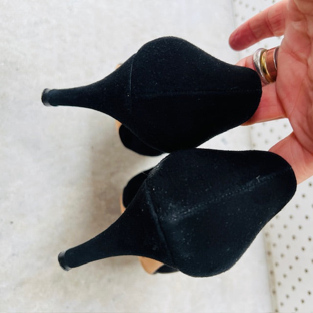 OXITALY / black leather pumps / 40 (3906882968577392938)