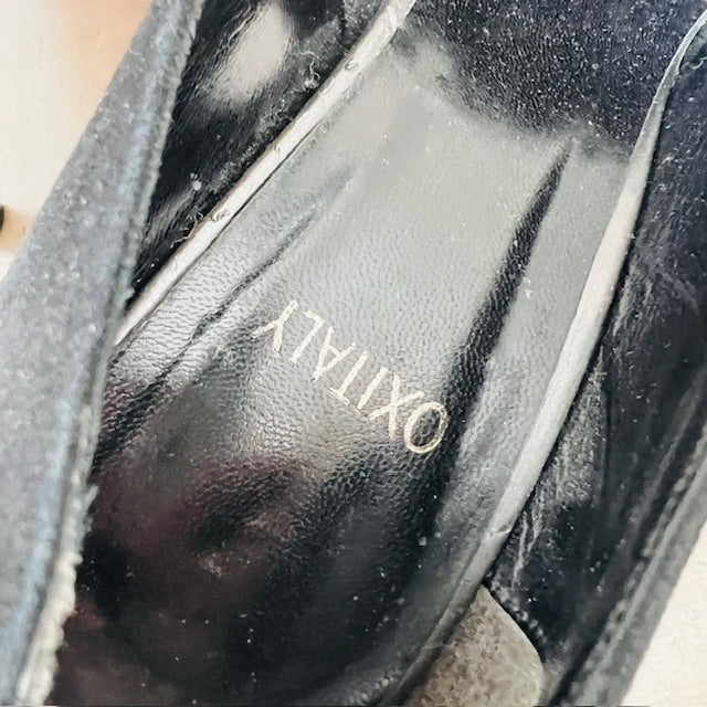 OXITALY / black leather pumps / 40 (3906882975711049725)