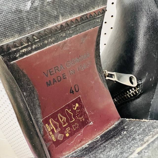 EMPORIO ITALIA / leather boots / made in italy / 40 (3906883036370671530)