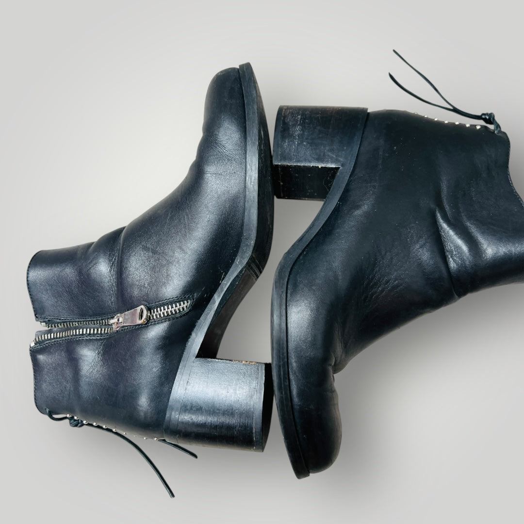 EMPORIO ITALIA / leather boots / made in italy / 40 (3906883633207215927)