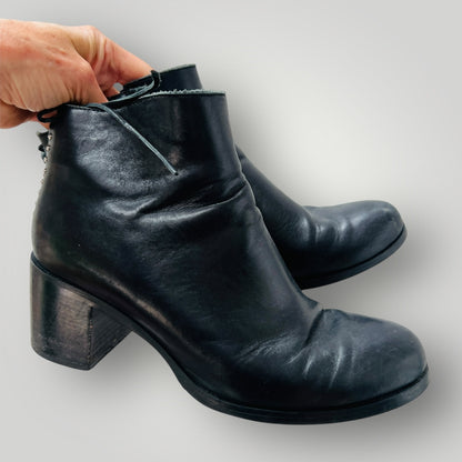 EMPORIO ITALIA / leather boots / made in italy / 40 (3906883636100658154)