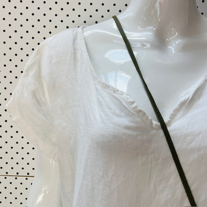 TALIA BENSON / white linen dress / m (3906984424762470664)