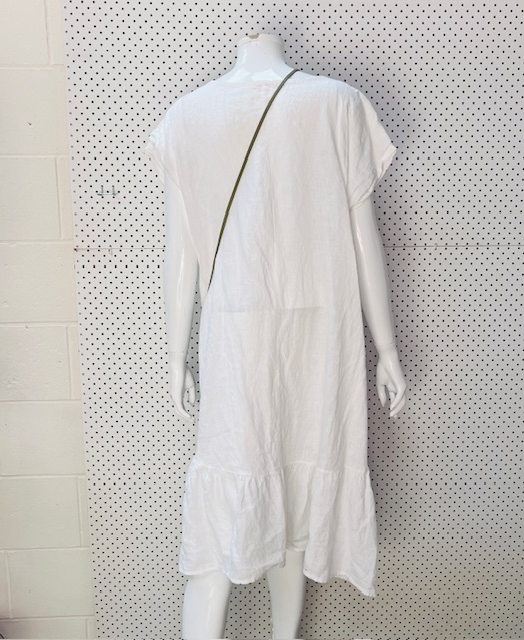 TALIA BENSON / White linen dress / m TALIA BENSON / White linen dress / m