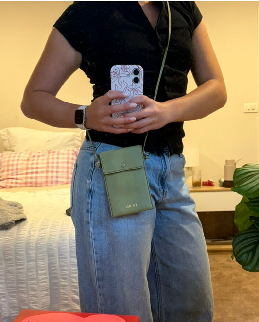 YU MEI luci crossbody bag / green (3907056783942766764)