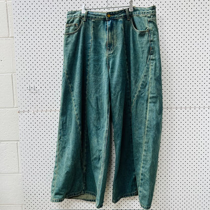 CIDER / wide legged baggy jeans / 1XL (3907128571498104184)