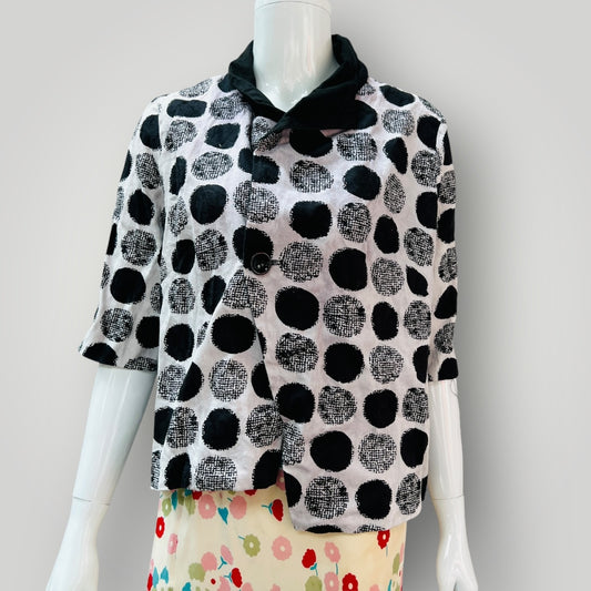 2000s nz vintage / SAKAGUCHI / linen jacket or shirt / 12 / made in nz (3907128811271026937)