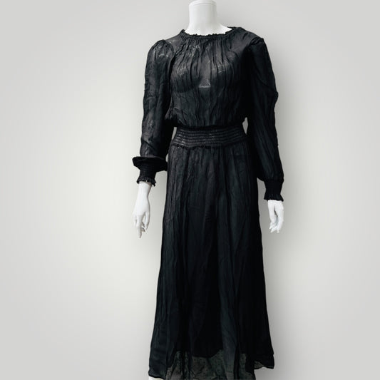 MAX / semi sheer black maxi dress / 14 (3907128834227619374)