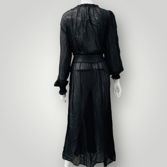MAX / semi sheer black maxi dress / 14 (3907128836629994553)