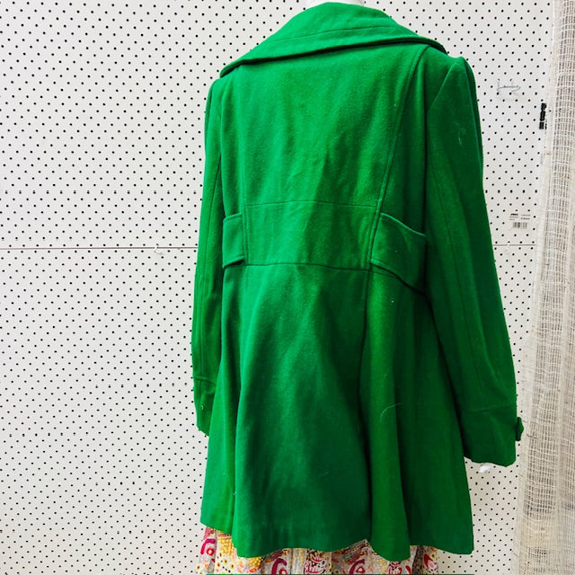 SEDUCE / green wool pea coat / 16 / designed in nz (3907495803878636061)