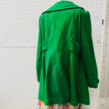 SEDUCE / green wool pea coat / 16 / designed in nz (3907495803878636061)