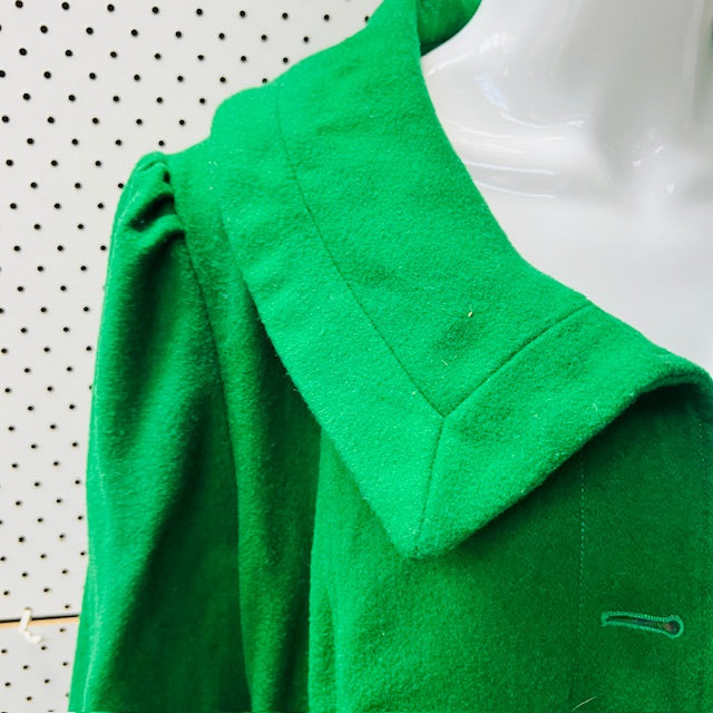SEDUCE / green wool pea coat / 16 / designed in nz (3907495805805968147)