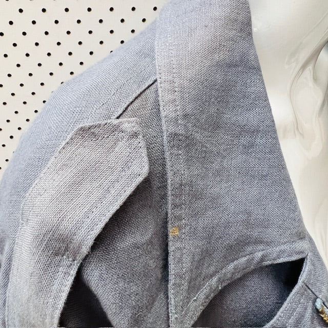 beautiful / blue linen blazer / s/m (3907495826234832292)