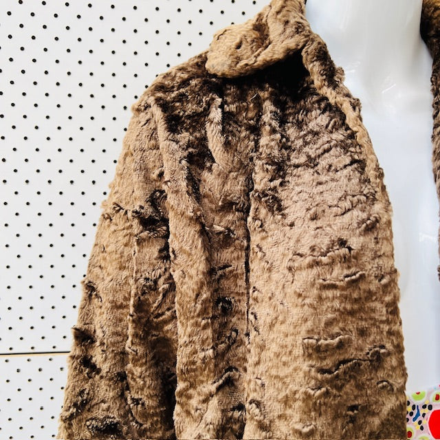 1960s nz vintage / ROYSTYLES / faux fur jacket / s (3907495880017884168)