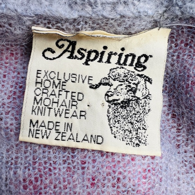 1960s nz vintage / ASPIRING / mohair cardigan / s (3907495885241313173)