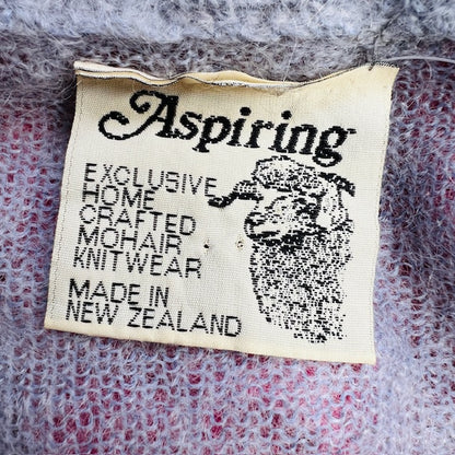 1960s nz vintage / ASPIRING / mohair cardigan / s (3907495885241313173)
