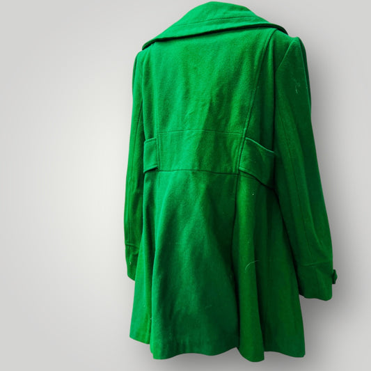 SEDUCE / green wool pea coat / 16 / designed in nz (3907496149559014622)