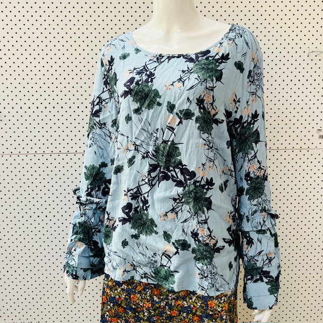 VASSALLI / blue patterned top / 14 (3907568522838687245)