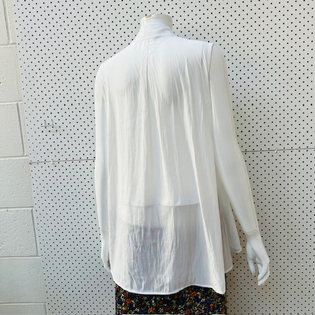MELA PURDIE / sleeveless slinky white blouse / s (3907568627710579298)