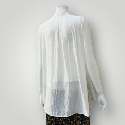 MELA PURDIE / sleeveless slinky white blouse / s (3907569662061732858)