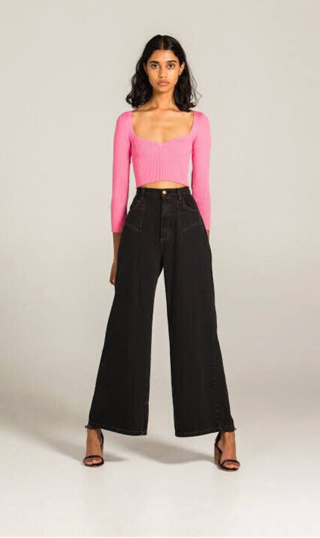 RUBY / carrie longsleeved rib top in butter yellow / 20 (3907668896859884878)