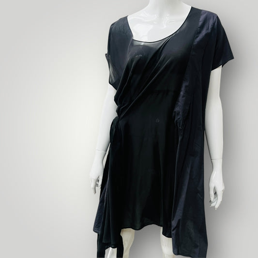 ZAMBESI / 'sway' silk dress in phantom (black) / one size (3907685524651909177)