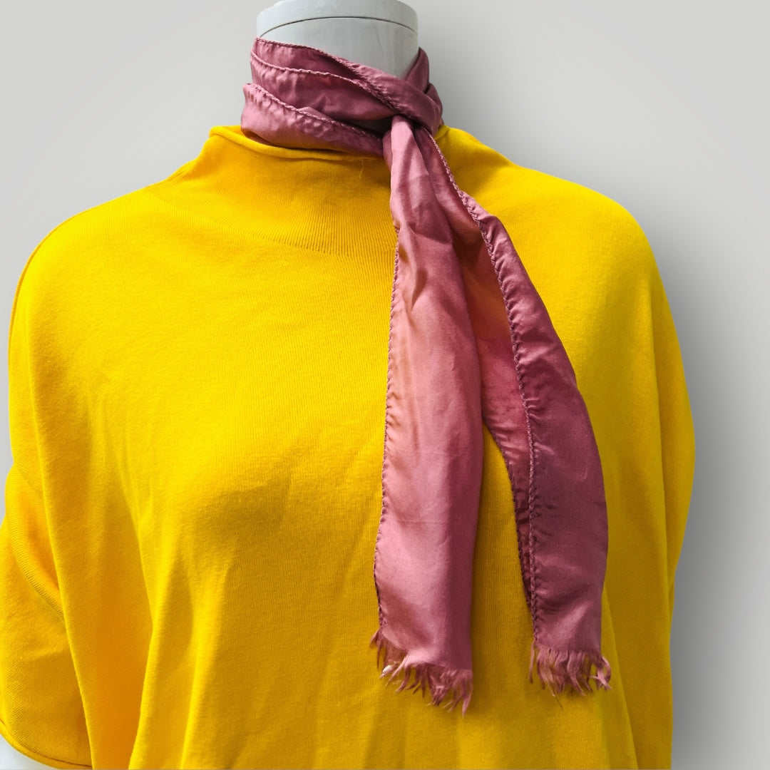 vintage SILK / long scarf / pink (3907685549956444240)