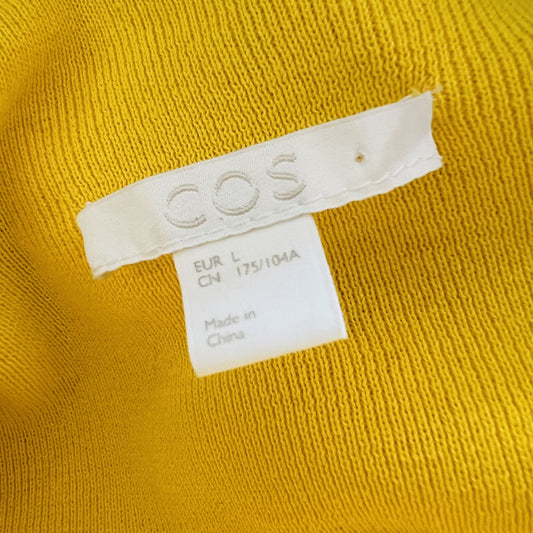 COS / bright yellow high necked wide oversized cotton top / L (3907735841988477969)