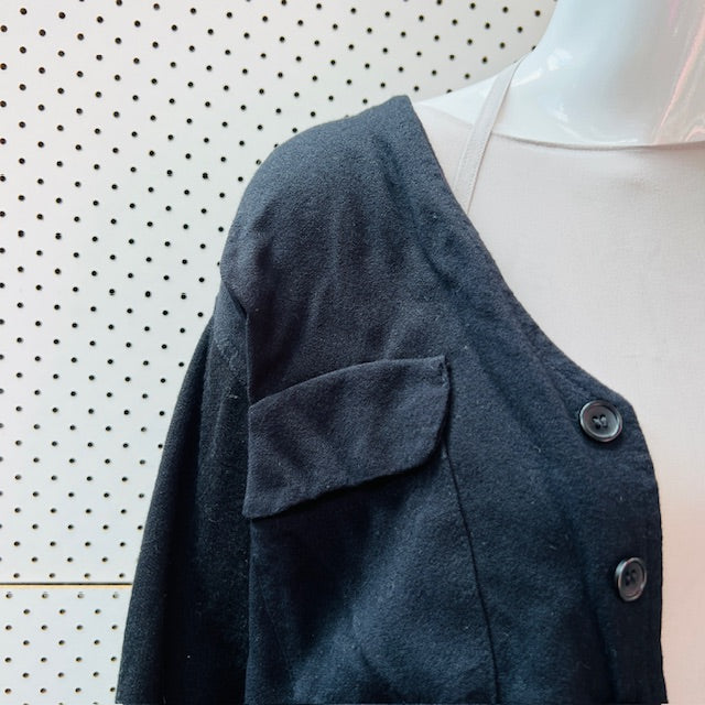 vintage / NOM*D / blazer cardigan with wool sleeves / 10 (3907770840290066072)