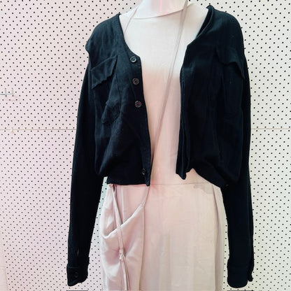 vintage / NOM*D / blazer cardigan with wool sleeves / 10 (3907770842505700652)