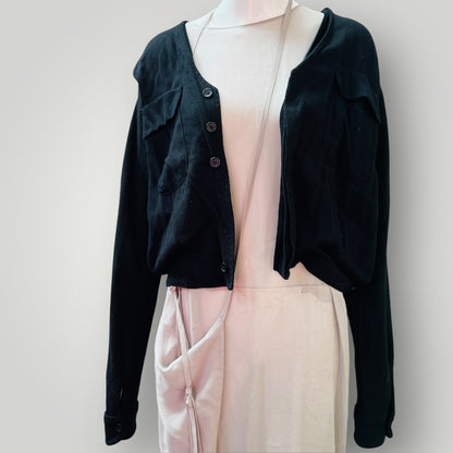 vintage / NOM*D / blazer cardigan with wool sleeves / 10 (3907771024566026531)