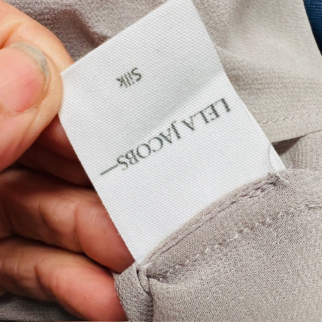 LELA JACOBS / 'idle' silk dress / m / made in nz (3908635653501595222)