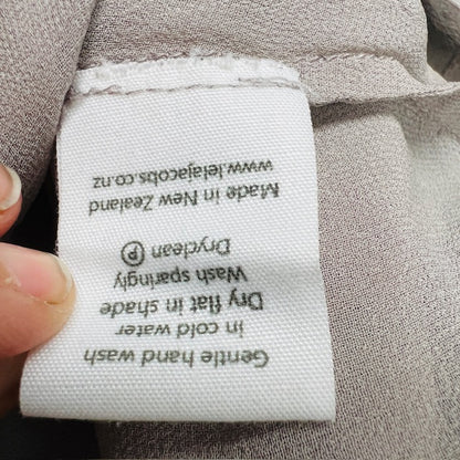 LELA JACOBS / 'idle' silk dress / m / made in nz (3908635655166356550)