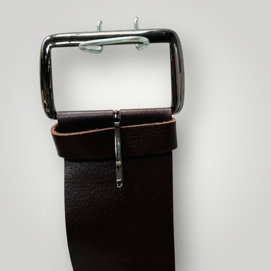 vintage / HIDE / wide belt / made in nz (3908635861100125385)