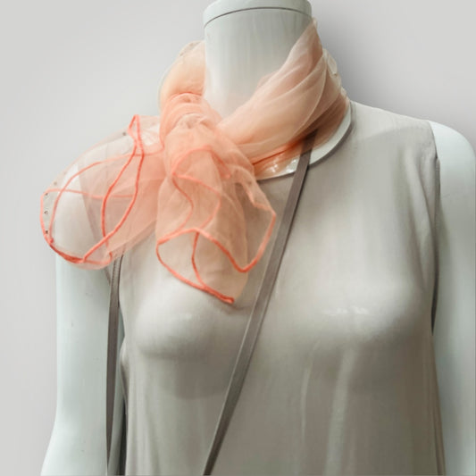 vintage / chiffon silk scarf (3908635865989381059)