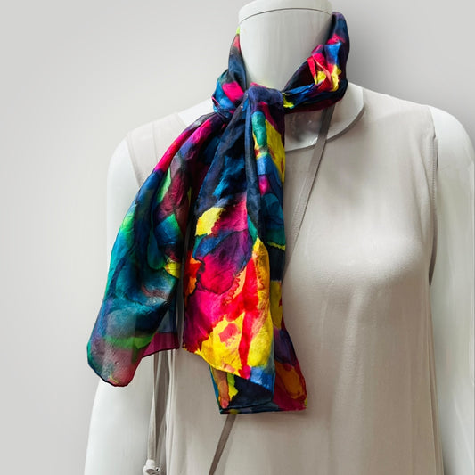 vintage / multicoloured silk scarf (3908635872845969368)