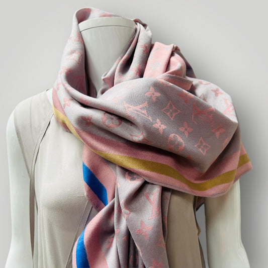 LOUIS VUITTON / cashmere wool scarf / new (3908635874596316277)