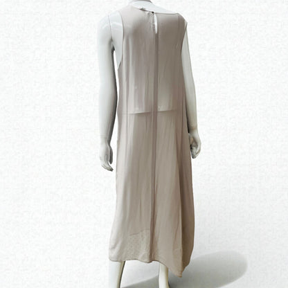 LELA JACOBS / 'idle' silk dress / m / made in nz (3909201507264903500)