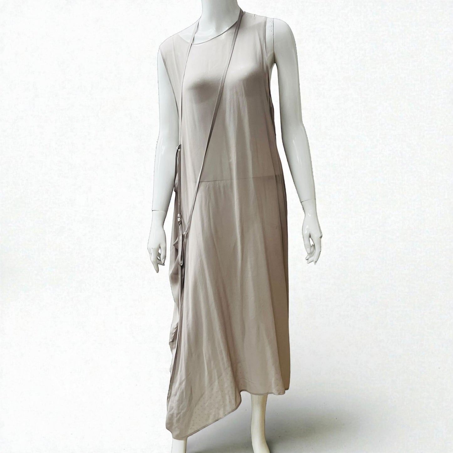 LELA JACOBS / 'idle' silk dress / m / made in nz (3909201510980945338)