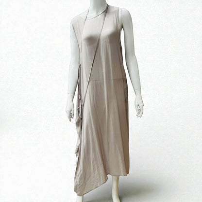 LELA JACOBS / 'idle' silk dress / m / made in nz (3909201510980945338)