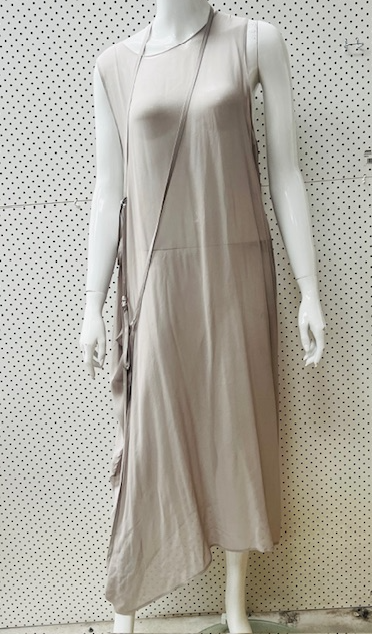 LELA JACOBS / 'idle' silk dress / m / made in nz (3909201566513396199)