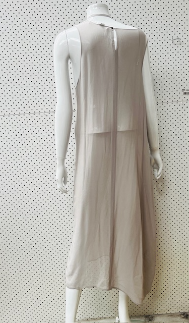 LELA JACOBS / 'idle' silk dress / m / made in nz (3909201582939731346)