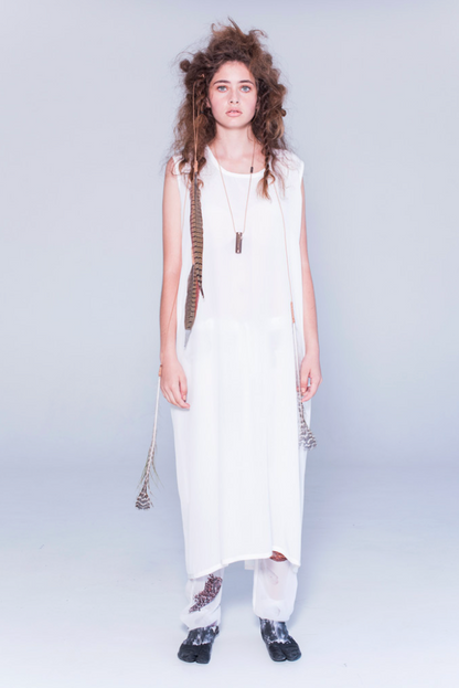 LELA JACOBS / 'idle' silk dress / m / made in nz (3909203449681478223)