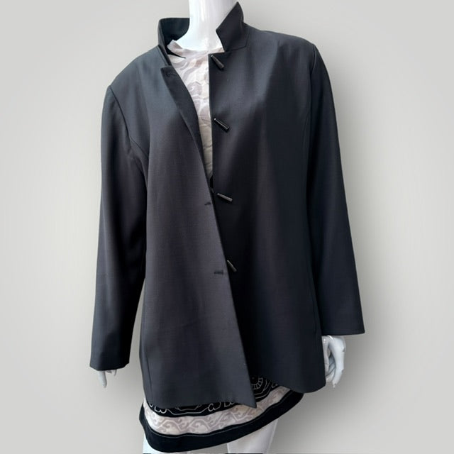 JANE DANIELS / khaki wool blazer / 16 (3909214208499608398)