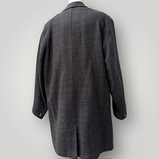 1960s vintage / tweed wool car coat / thorndale by newsome / L (3909214222179629813)
